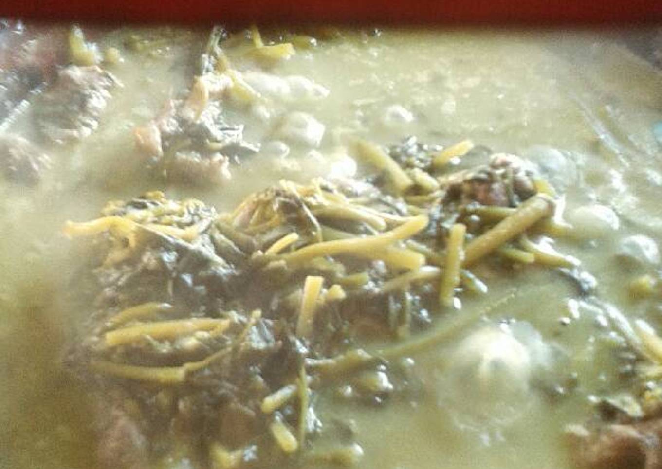 Verdolagas con espinazo en salsa verde