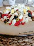 Ensalada de alubias blancas con queso de cabra