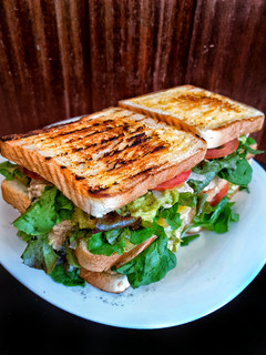 A picture of Tuna avocado sandwiches.