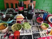 Una foto de wrap carne picada