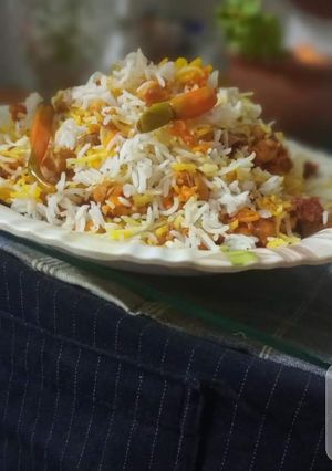 A picture of Chickpea Biryani (chanay ki biryani).