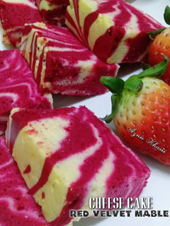 Gambar Cheese Cake Red Velvet Marble
