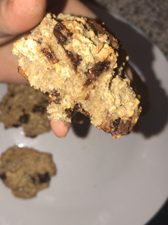 Una foto de Galletas de avena y banana con chips de chocolate (veganas)