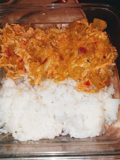 A picture of Crockpot Pineapple Mango Salsa Chicken and Rice.
