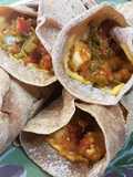 Tortillas integrales para fajitas rellenas