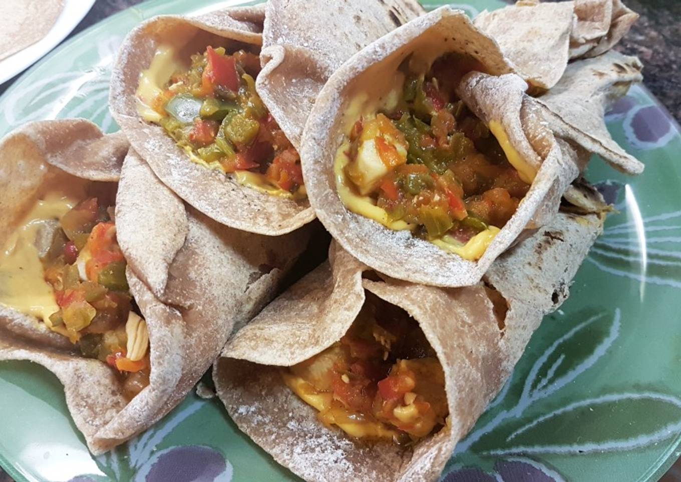 Tortillas integrales para fajitas rellenas