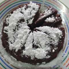 Una foto de Mini torta sin harina al microondas