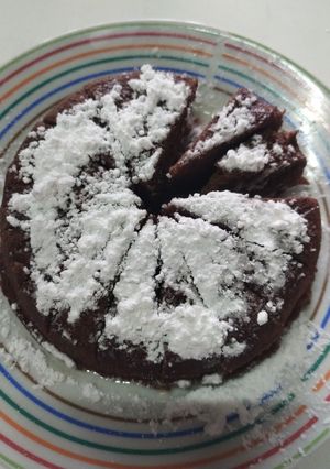 Una foto de Mini torta sin harina al microondas