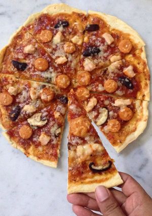 Foto resep Thin Crush Pizza (pizza tipis)