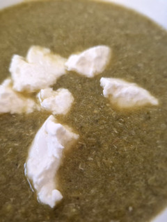 Una foto de Sopa de espinacas