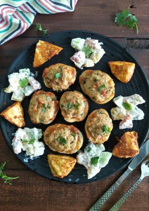 A picture of Cheesy Tandoori Aloo.