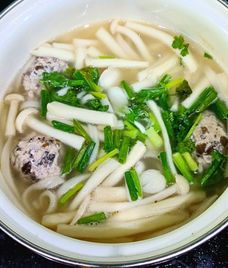 canh thịt băm, tôm khô