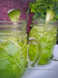 Foto resep Es Melon Selasih