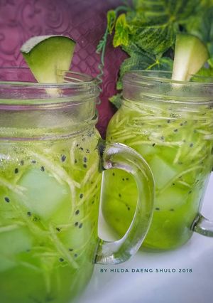 Foto resep Es Melon Selasih