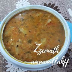 A picture of Kaddu Ki Khatti Daal or Bottle Gourd Khatti Daal.