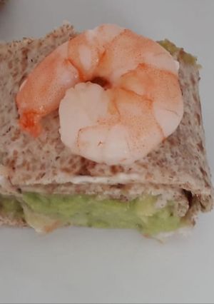 Une photo de Wrap avocat/crevette