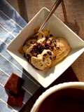 Coffee ice cream ☕️ with dark chocolate 🍫 chips!!