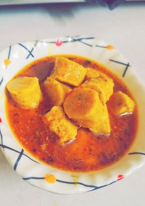 A picture of Rajasthani gatta curry.