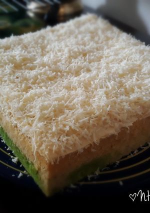 Foto resep Bolu Lapis Pandan Keju Kukus (double cheese)