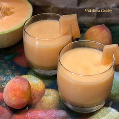 Cantaloupe Apricot Smoothie – No Sugar Summer Drink A picture of Cantaloupe Apricot Smoothie – No Sugar Summer Drink.
