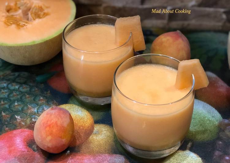 Step-by-Step Guide to Prepare Favorite Cantaloupe Apricot Smoothie – No Sugar Summer Drink