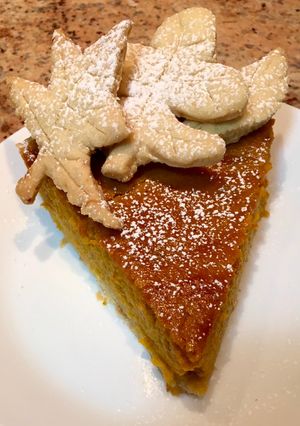 A picture of Old Fashioned Pumpkin Pie (Παραδοσιακή Κολοκυθόπιτα Γλυκιά)!.