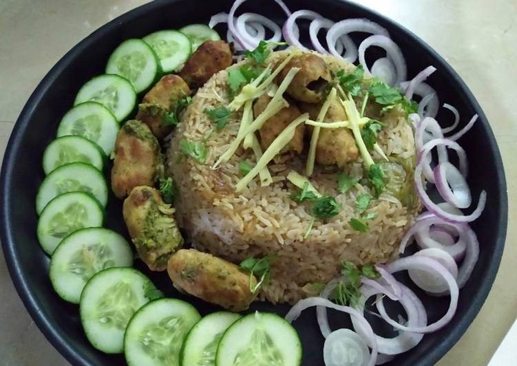 Recipe of Perfect Seekh kabab Biryani