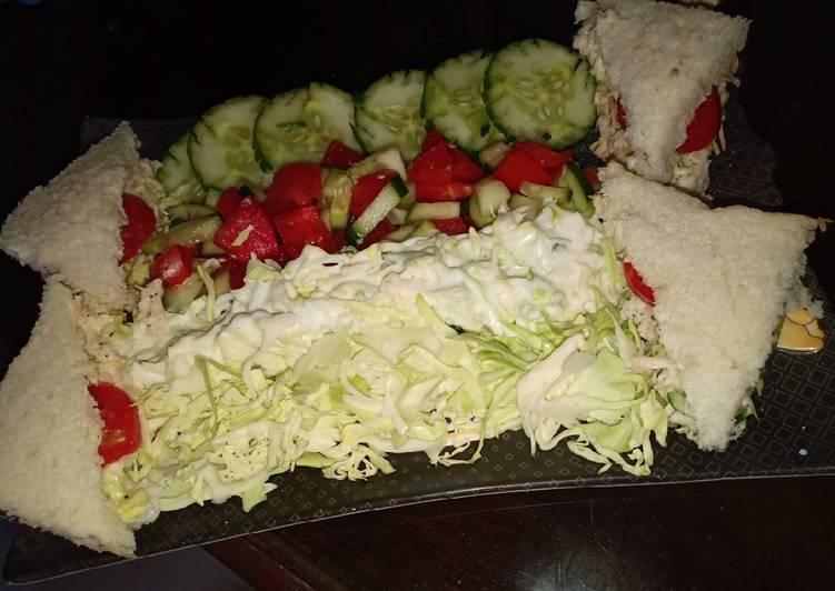 Recipe of Ultimate Sandwich &amp; salaad