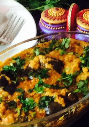 A picture of Baghare Baingan Hyderabad special.