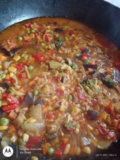Una foto de Paella vegana