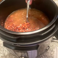 A picture of Insta pot pinto beans and ham.