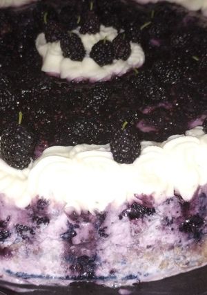 Una foto de Cheesecake de moras!!🌺🌺