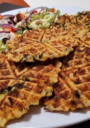 Sós gofri, maradék törtburgonyából (glutén- és tejmentes) recept fotója