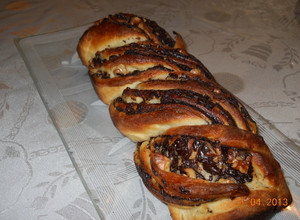 Una foto de Trenza de chocolate y almendras
