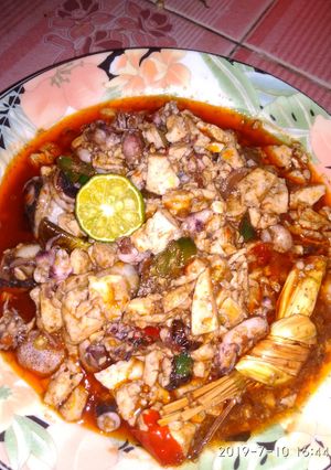 Foto resep 01 Cumi tahu saus padang