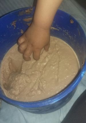 Una foto de Helado casero receta de mi hijito y yo(no se pudo resistir jaj)