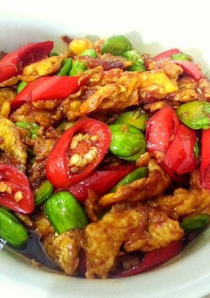 Foto resep Oseng petai kecap telur mudah & praktis 😁