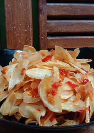 Foto resep Keripik Talas Pedas