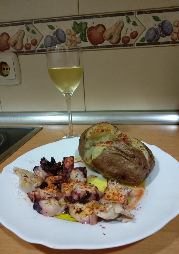 Una foto de Pulpo con cachelos