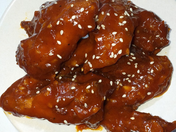  Bagaimana cara membuat 양념 치킨 (Korean Chicken Wings)  gurih