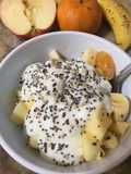 Ensalada de frutas c yogurt y semillas