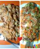 Saucy Irish potato chips with grilled fish and sauce