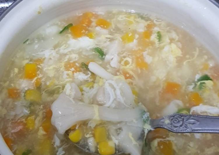 Resep Sup Ayam Jamur Tiram, Enak Banget