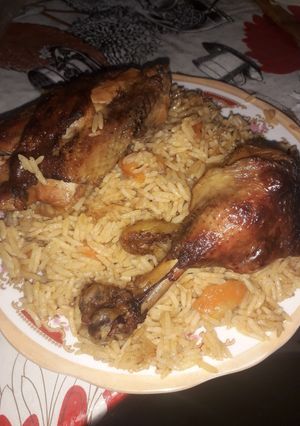 صورة لوصفة رز بالدجاج