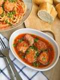 Pork Meatballs in Tomato Sauce (Xiu Mai)