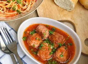 Hình của món Thịt viên sốt cà chua (xíu mại).