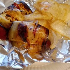 A picture of Aubergine rolls.