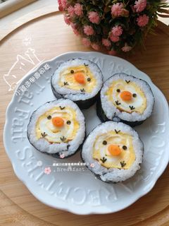 小雞造型壽司卷 的食譜成品照片