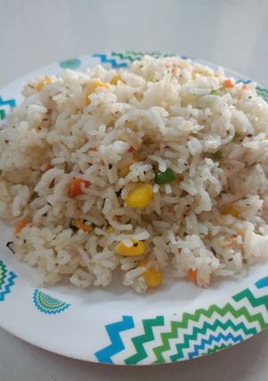 कॉर्न गार्लिक राइस रेसिपी मुख्य फोटो