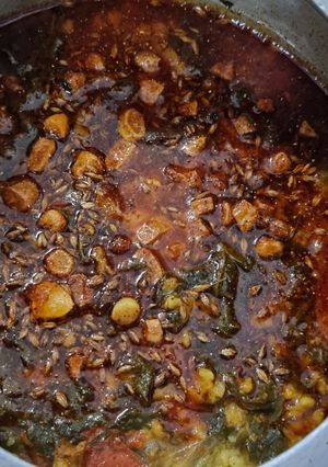 A picture of Instant Mung dal palak.